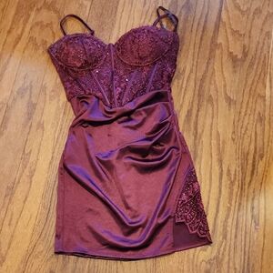 Windsor Burgundy Lace Chemise
